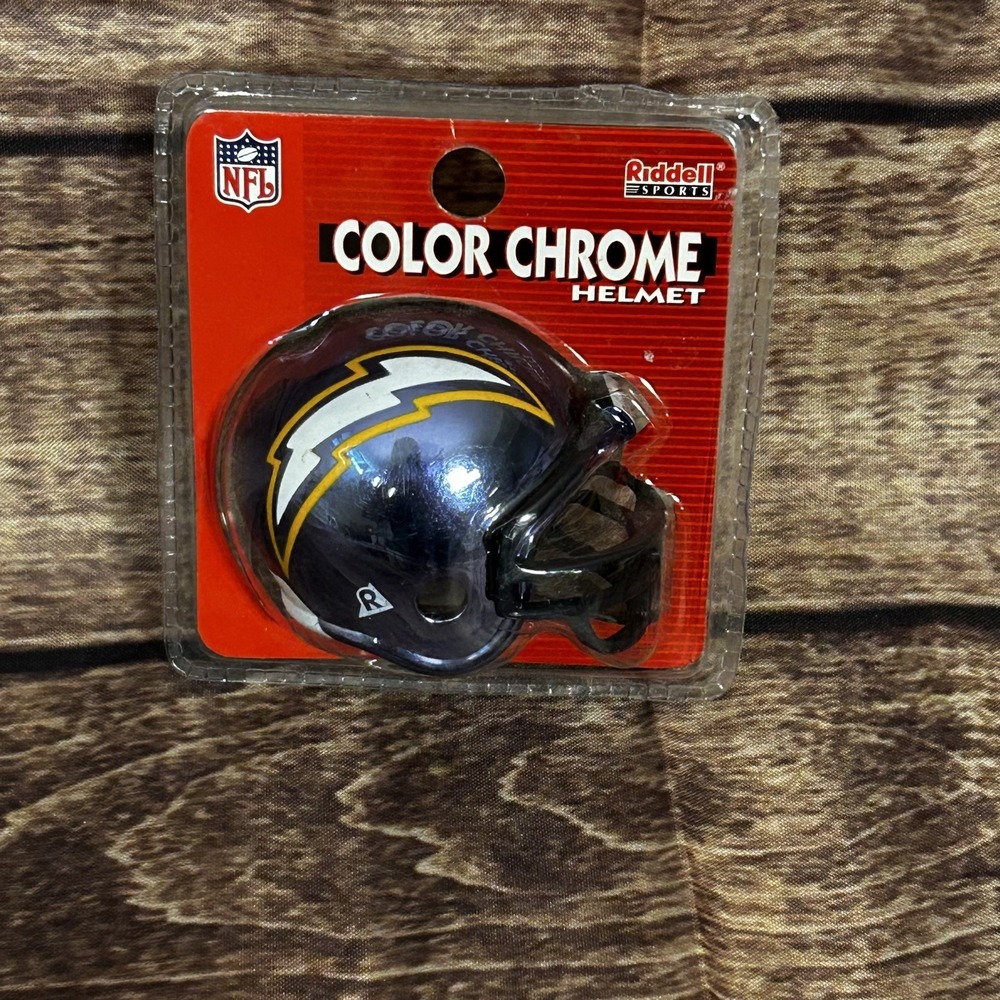NFL  Chargers Riddell Color Chrome MICRO MINI 2.5" Football Collectible  Helmet